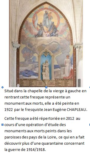 La fresque du monument aux morts