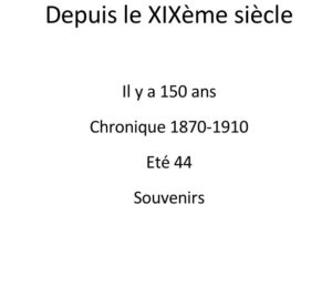 Depuis le XIXème siècle