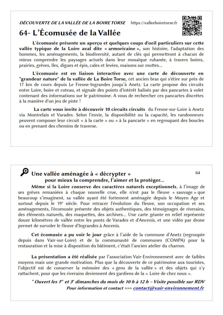 L’écomusée de la vallée
