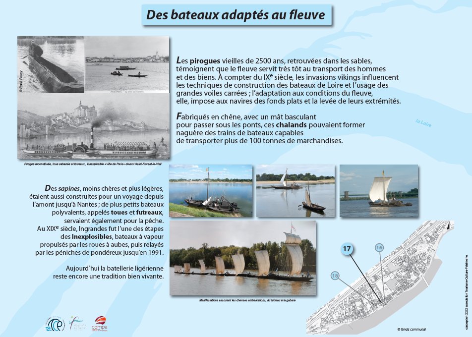 Panneau P17 : Des bateaux adaptés au fleuve