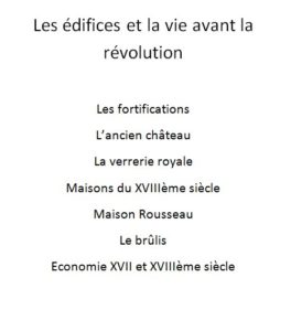Les édifices et la vie avant la Révolution