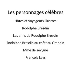 Des personnages célèbres