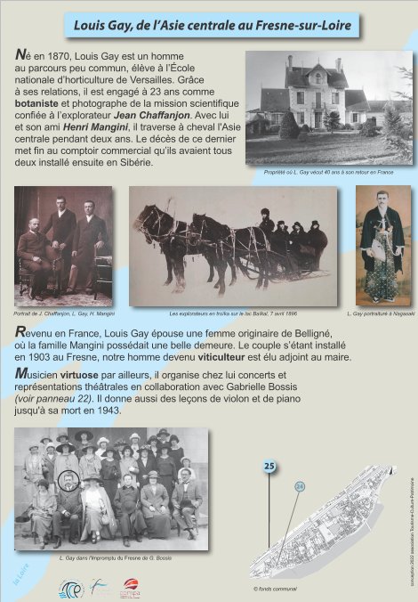 Panneau P25 : Le parcours peu commun de Louis Gay, de l&rsquo;Asie centrale au Fresne-sur-Loire